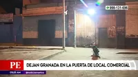 Cercado de Lima: Desconocidos dejaron granada en puerta de local comercial