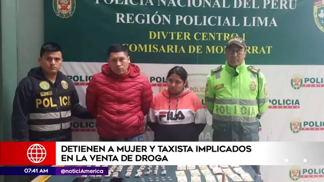 Cercado de Lima: detienen a mujer y taxista implicados en venta de droga