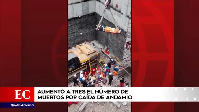 Cercado de Lima: aumentó a tres el número de muertos tras caída de andamio en obra