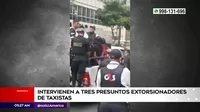 Cercado de Lima: Policía intervino a presuntos extorsionadores de taxistas
