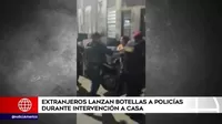 Chiclayo: Extranjeros atacaron con botellas a la policía para evitar detención