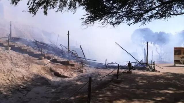 Incendio afectó complejo arqueológico Ventarrón. Foto: peru21.pe