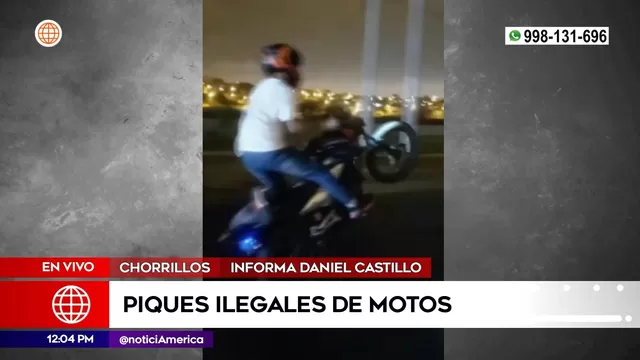 Chorrillos: Denuncian piques ilegales de motos