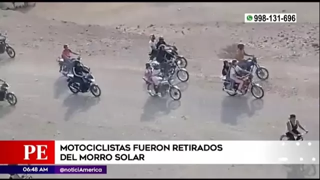 Chorrillos: Motociclistas fueron retirados del Morro Solar