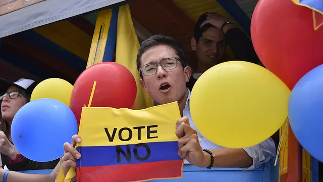 Plebiscito en Colombia. Foto: AFP