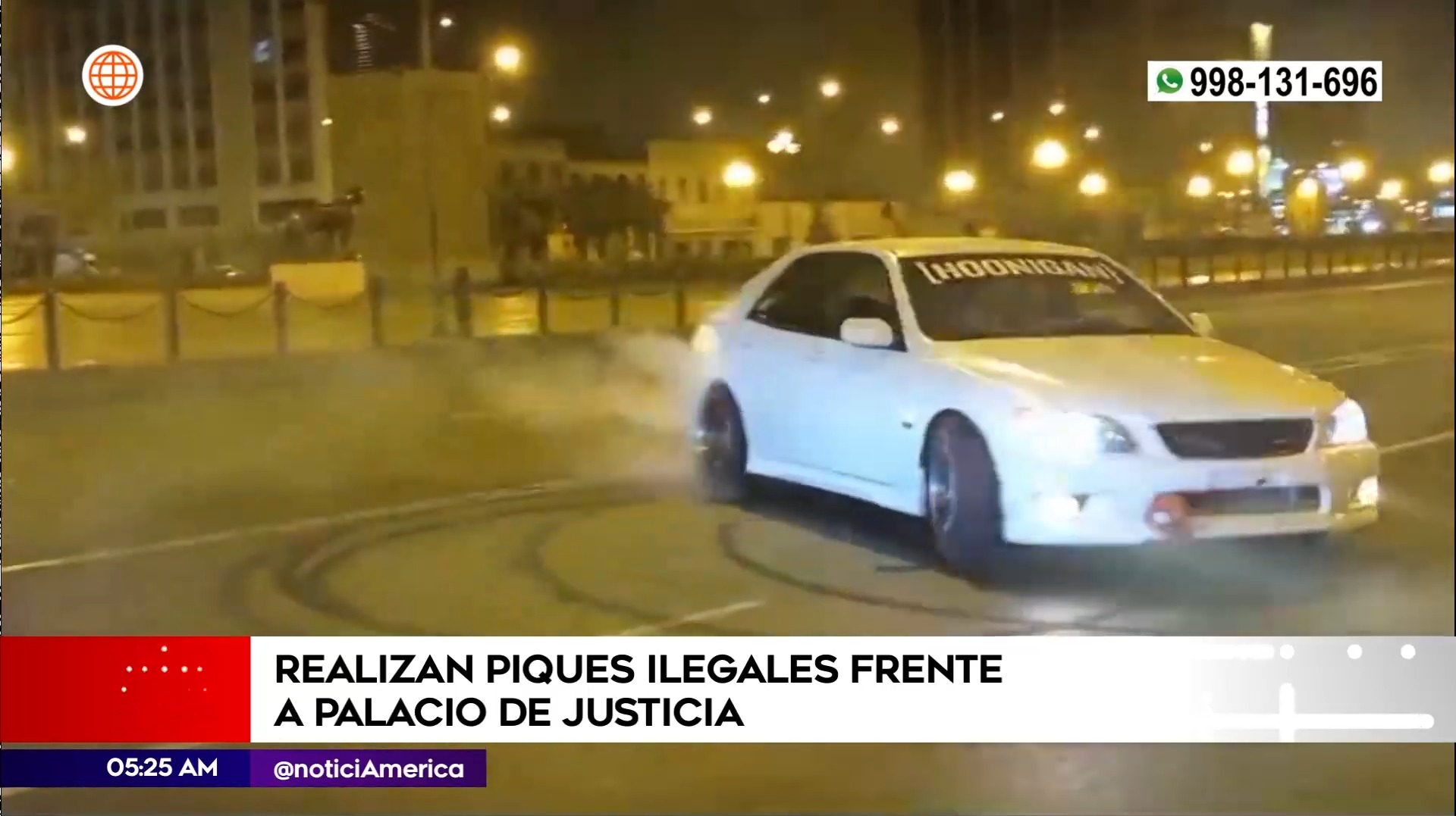Piques ilegales frente al Palacio de Justicia. Foto: América Noticias