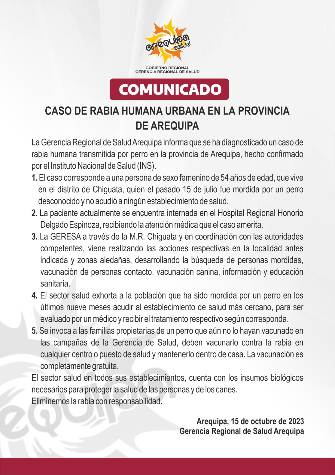 Imagen: Gerencia Regional de Salud de Arequipa