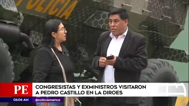 Congresistas y exministros visitaron a Pedro Castillo en la Diroes