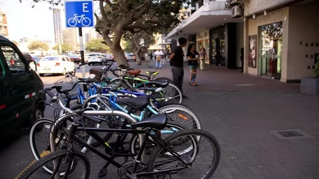 Estacionamiento de bicicletas en San Isidro. Foto: Andina