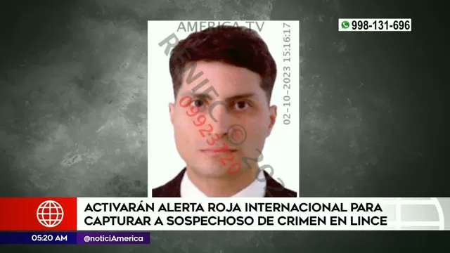 Crimen en Lince: Activarán alerta roja internacional para capturar a sospechoso de asesinato