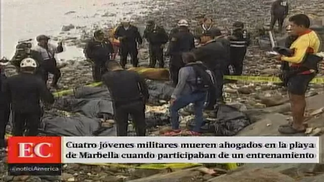 Magdalena: cuatro cabos del Ejército murieron ahogados en playa Marbella