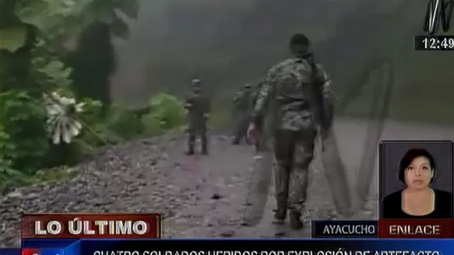 Cuatro soldados heridos por explosión de granada en Ayacucho / Foto: Captura Canal N