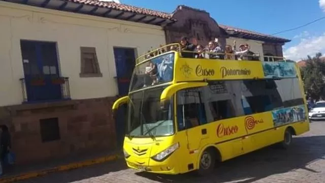 Prohíben ingreso de buses al centro histórico de Cusco. Foto: Agencia Andina