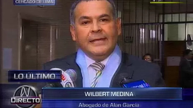   La defensa de Alan García espera que se confirme la nulidad de los informes finales de la 'Megacomisión'