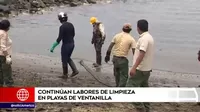 Derrame de petróleo de Repsol: continúan las labores de limpieza en playa de Ventanilla  