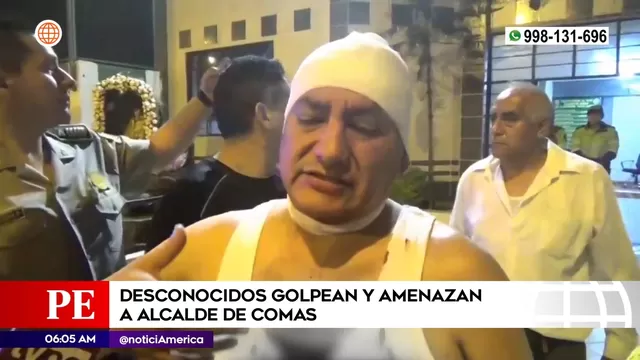 Desconocidos golpearon y amenazaron al alcalde de Comas, Ulises Villegas