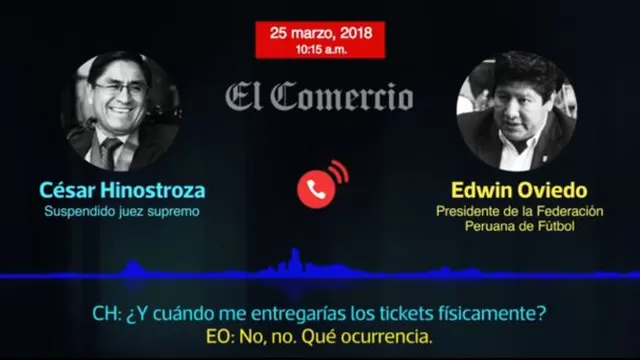 César Hinostroza y Edwin Oviedo hablan de entrega de tickets en nuevo audio