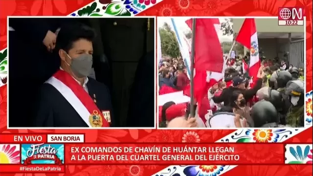 Fiestas Patrias: Excomandos Chavín de Huántar llegan a la puerta del Cuartel General del Ejército