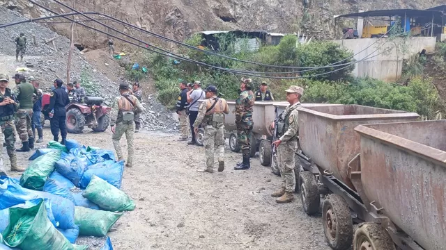 Fuerzas combinadas destruyeron bocaminas de mineros ilegales en Pataz