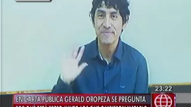 Gerald Oropeza se pregunta por qué está preso junto a Renzo Espinoza Brisolessi