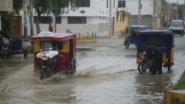 Aniegos causados por lluvias en Lambayeque. Foto: Difusión