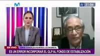 González Izquierdo: "Es un error incorporar al GLP en el Fondo de Estabilización Fiscal"