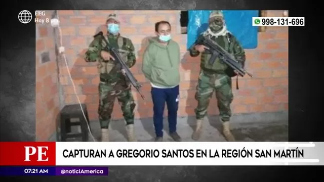 Gregorio Santos fue capturado en la Región San Martín