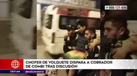 Huachipa: Chofer de volquete disparó a cobrador de combi tras discusión