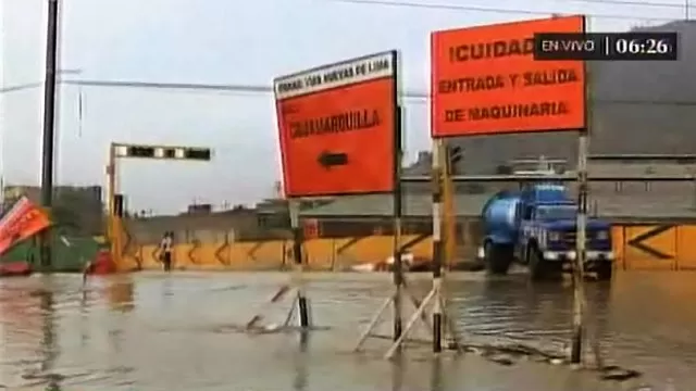 Río Huaycoloro: nuevo huaico afectó así a la carretera Ramiro Prialé