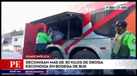 Huancavelica: Policía halló más de 30 kilos de droga escondida en bus interprovincial