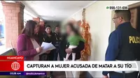 Huancayo: Policía captura a mujer acusada de asesinar a su tío