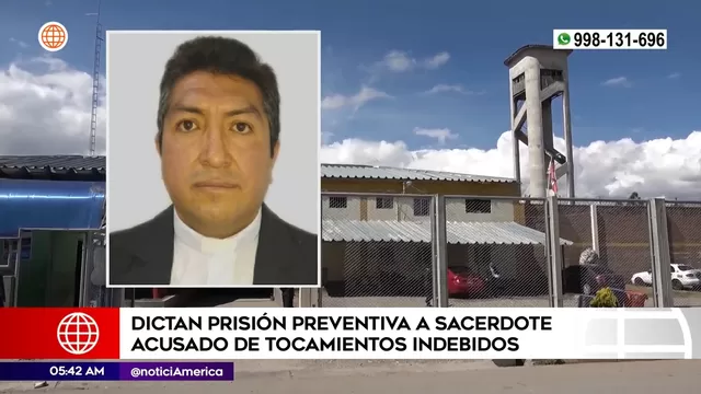 Huancayo: Prisión preventiva a sacerdote acusado de tocamientos indebidos