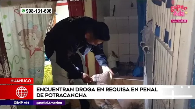 Huánuco: Policía encontró droga en requisa en penal de Potracancha