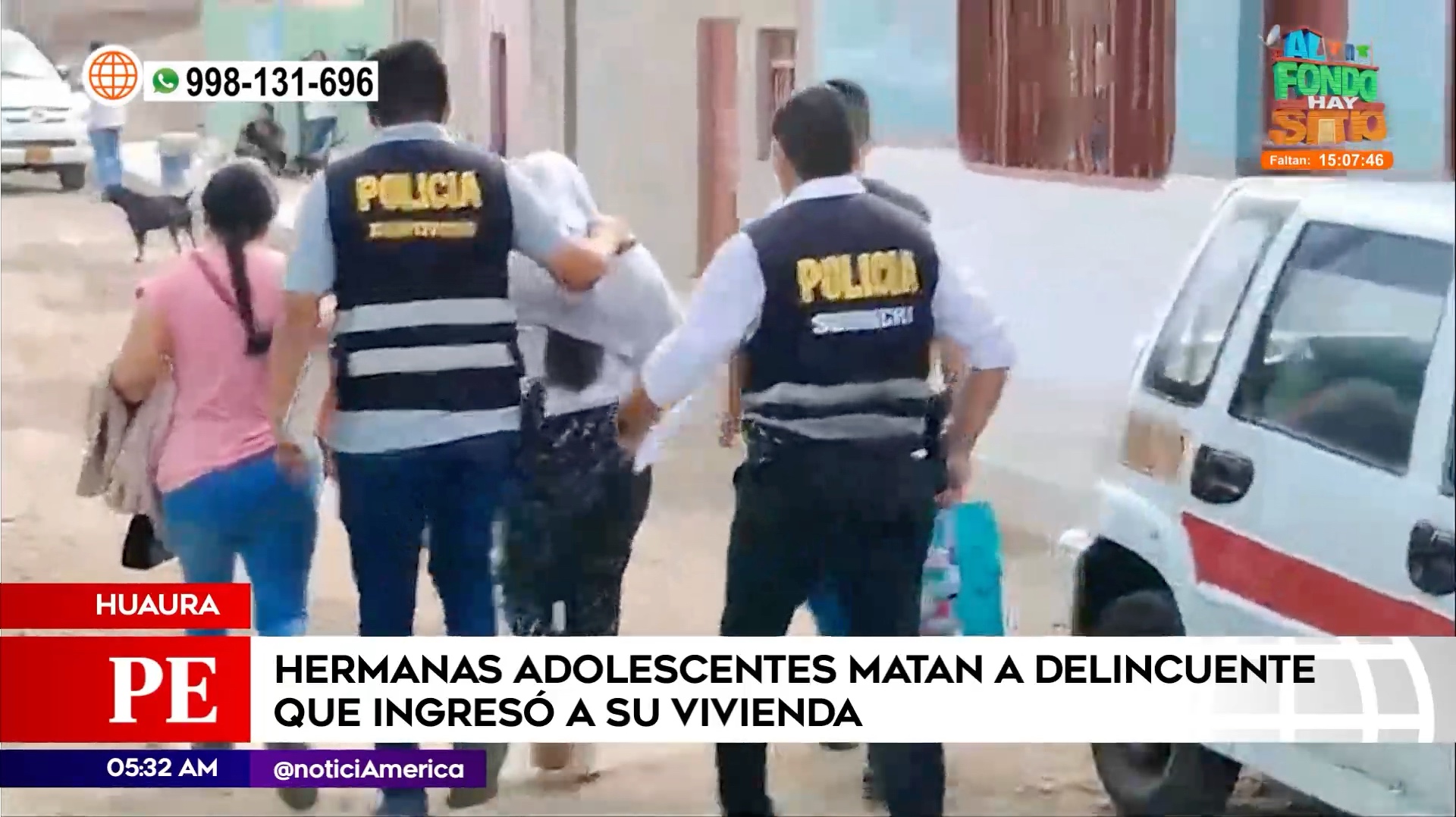 Hermanas mataron a delincuente en Huaura. Foto: América Noticias