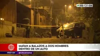 Huaycán: Mataron a balazos a dos hombres dentro de un auto