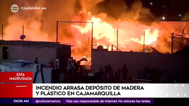 Incendio en Cajamarquilla alarmó a vecinos