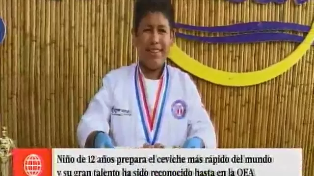 Independencia: niño de 12 años prepara el ceviche más rápido del mundo