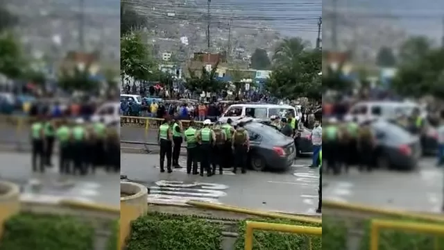 Patrullero y minivan se chocaron cerca a la Estación Independencia del Metropolitano