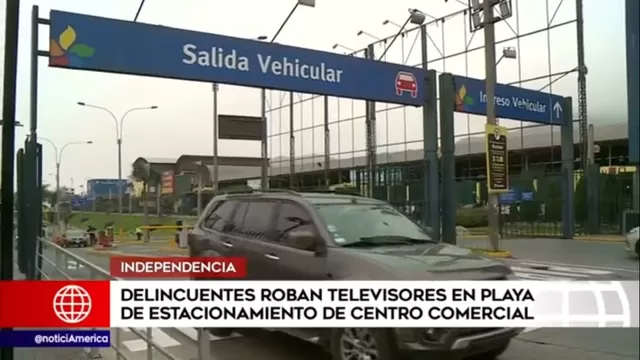 Independencia: Roban televisores en playa de estacionamiento de centro comercial