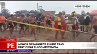 Iquitos: Menor desaparece en río tras participar en competencia