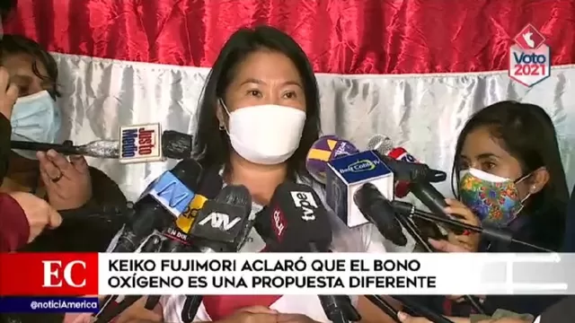 Keiko Fujimori sobre Bono Oxígeno: "No es un bono que tienen que devolver"