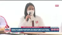 Keiko Fujimori sobre elecciones: “Ratifico mi compromiso de respetar la voluntad popular”