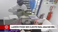 Ladrón finge ser cliente para asaltar spa en San Miguel