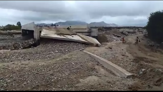 La Libertad: puente La Arenita colapsó por huaicos en Paiján