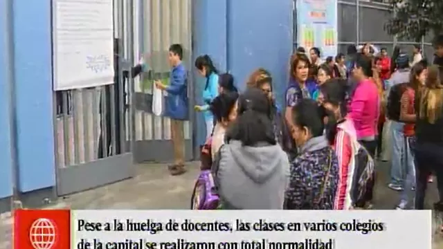 Lima: clases retomaron con normalidad pese a huelga educativa