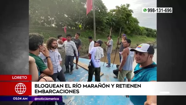 Loreto: Bloquean río Marañón y retienen embarcaciones