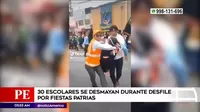 Lurín: Escolares se desmayaron durante desfile por Fiestas Patrias