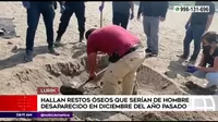 Lurín: Hallan restos que serían de hombre desaparecido en diciembre pasado