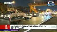 Lurín: Pareja murió tras chocar su moto con un tráiler