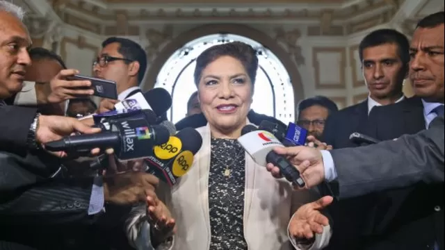 Luz Salgado, presidenta del Congreso. (Vía: Andina)